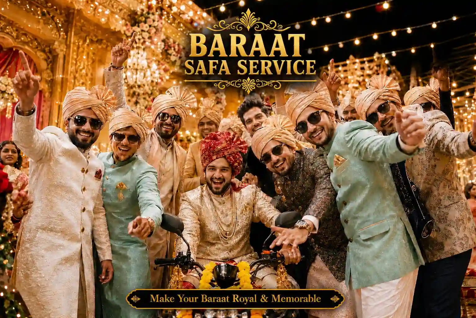 Professional Baraat Safa Service with Safa and Pagri tying