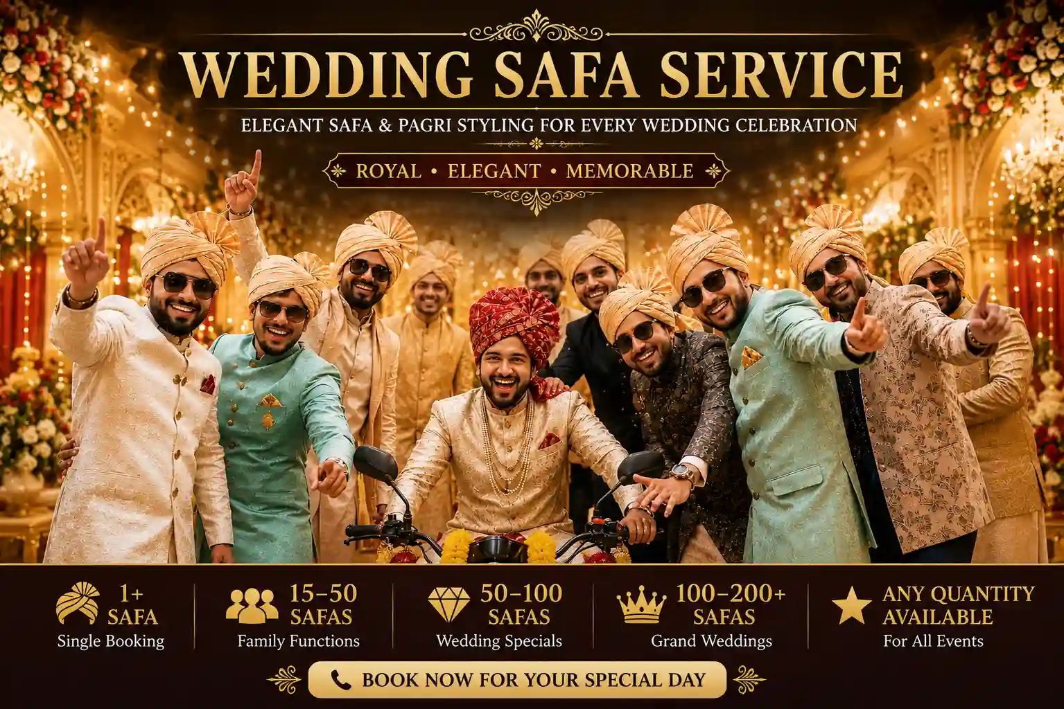 Wedding Safa Service with Premium Safa and Pagri Styling for Weddings