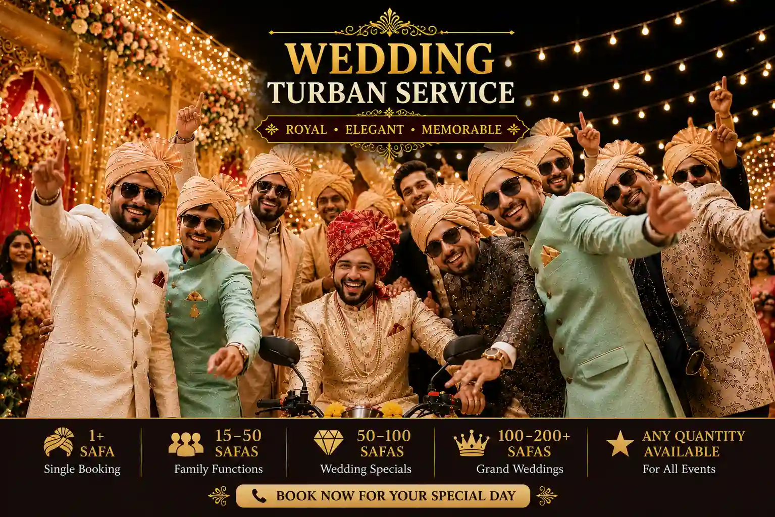 Wedding Turban Service | Professional Turban Tying for Weddings